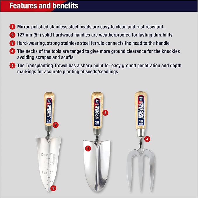 Spear &amp Jackson 3056GS Neverbend Stainless 3 Piece Gift Set