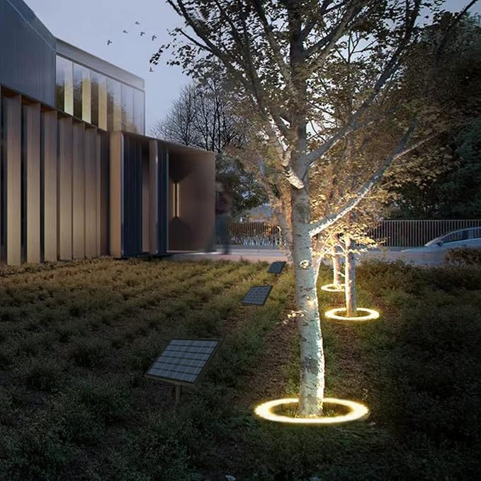 Solar Palm Tree Light Solar Landscape Lights for Outdoor Trees Super Bright Tree Light 32 LED 12000 mAh spot Light for Garden Yard