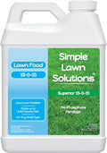 Superior 15-0-15 Liquid Lawn Fertilizer - Lawn Food for Growth &amp Green - Nitrogen Potassium Humic Fish &amp Seaweed - Any Grass Type- Simple Lawn Solutions - All Season- Concentrate (64 Ounce)