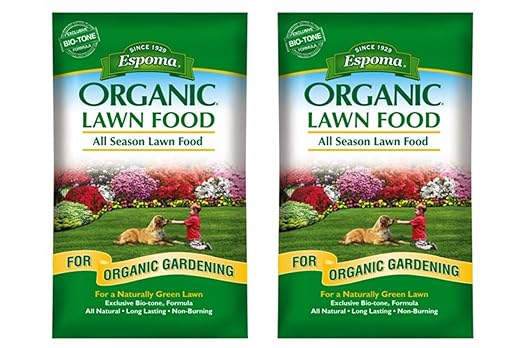Espoma Organic All Season Lawn Food - Organic Lawn Fertilizer with the Exclusive Bio-tone Formula. Slow Release Long Lasting Feeding for all Lawns - Pack of 2