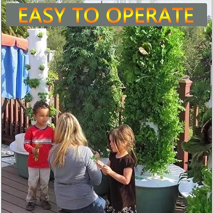 Tower Garden Hydroponics Growing SystemHydroponics Growing Tower20-36-Plant Sites Vertical Garden Planter with Hydrating Pump Adapter TimerPlanting Cotton5th Floor