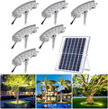 Solar Lights OutdoorSmall Landscape Spotlights LED Low Voltage Landscape Tree Ring Lights for Park Lawn (Warm White Light Pack of 6)