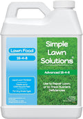 Advanced 16-4-8 Lawn Fertilizer - Liquid Lawn Food Spring &amp Summer Concentrated Spray - Any Grass Type- Fish and Seaweed Kelp- Balanced NPK - Simple Lawn Solutions (64 Ounce)