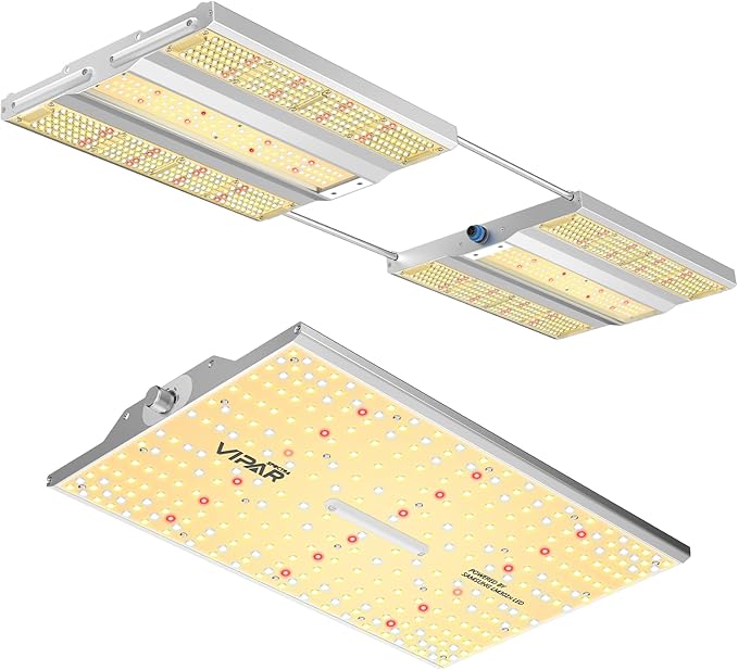 VIPARSPECTRA XS3000 Pro Grow Light with New-Gen Lens Plus XS1500 Grow Light Compatible with Samsung LM301H Diodes and MeanWell Driver Dimming Daisy Chain Grow Lights for Indoor Plants Full Spectrum