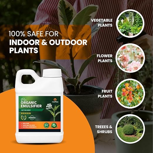 Pure Organic Emulsifier - 100% Natural Wetting Agent for Enhanced Plant Absorption Eco-Friendly Formula (1 Gallon)