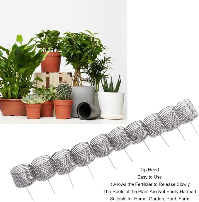 100PCS Fertilizer Mesh Basket Column Shape Stainless Steel Nutrition Bonsai Fertilizer Box Tools for Garden Nursery Small (S M L XL XXL)