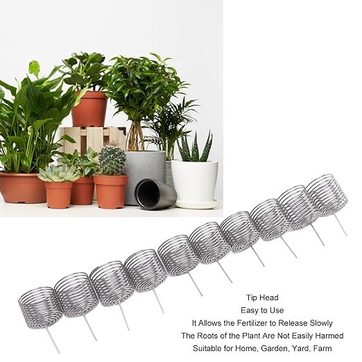 100Pcs Fertilizer Basket Fertilizer Mesh Baskets Automatic Planting Fertilizers Baskets Bonsai Fertilizer Box Column Shape Stainless Steel Fertilizer Baskets for Garden (L)