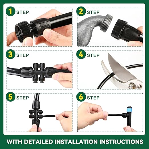 Drip Irrigation System for Garden 2026-Upgraded Quick Connect Garden Watering Kit All-in-One with 1/2 inch 1/4 inch Irrigation Tubing for Garden Lawn Greenhouse Raised Beds (233FT)