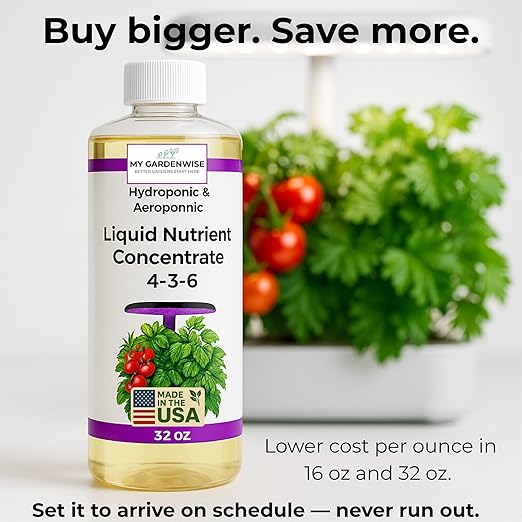 Liquid Plant Food – Hydroponics Nutrients for Indoor House Plants Tomato Strawberry Lucky Bamboo Lettuce Vegetable Garden &amp Herbs – Aero Nutrients Liquid Fertilizer for All Growing Systems (3