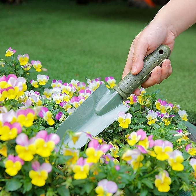 Garden Tools Set 3 Pieces Gardening Hand Kits Garden Accessories Stainless Steel Loose Soil Pot Planting Flowering Tool for Gardening Pruning Pot Planting