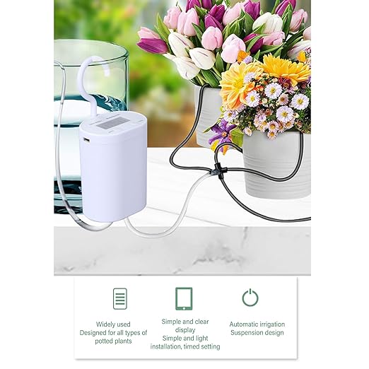 Automatic Drip Irrigation Kit for Indoor Potted Plants Self Watering System with Timer Easy DIY Installation Water Saving and Battery or USB Powered (Support 4 Pot Drip)