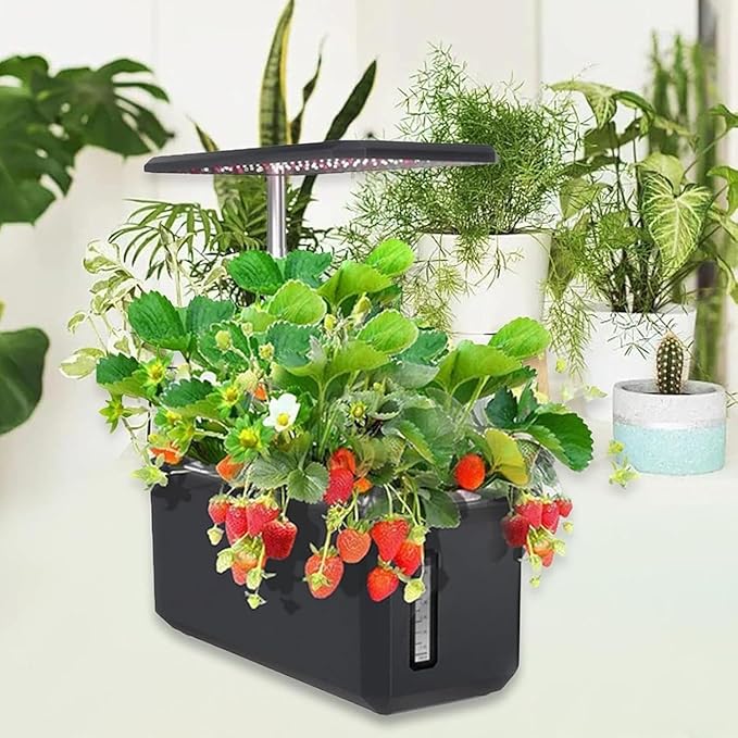 Hydroponics Growing System 6 Pods Hydroponics Growing System Indoor Garden with LED Grow LightHeight Adjustable and Automatic Timer for Fruits Vegetables