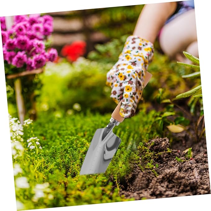1set Garden Tools Handle Gardening Kit Rake Trowel and Hoe for Efficient Soil Digging and Planting for Outdoor Gardening and Landscaping