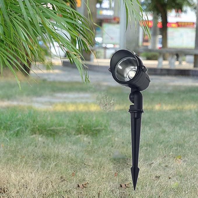 Outdoor LED Spotlight - IP65 Waterproof Lawn Projector Round Tree Floodlights 24V/220V COB Garden Courtyard Tree Lamps Landscape Villa Ground Light(A Warm White30W-24V)