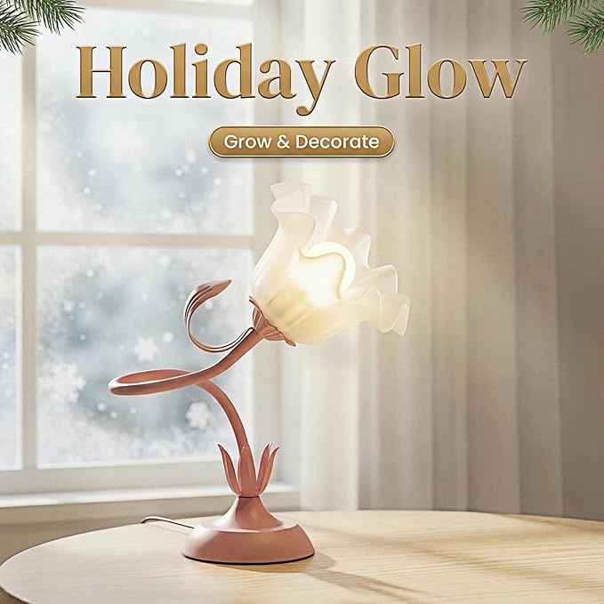 Table Top Grow Light for Indoor Plants – Decorative Desk Plant Light for Succulents Bonsai Cactus Adjustable Desktop Grow Lights with Base Cute Office Mini Grow Lamp
