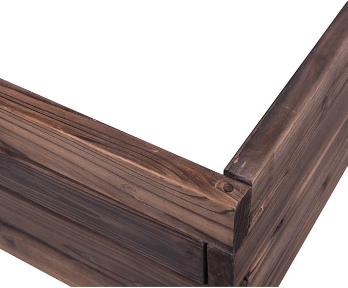 47 x 24 x 9 Elevated Wooden Garden Planter Box Bed Kit Wooden Raised Garden Bed Planter for Vegetables Grass Lawn Yard