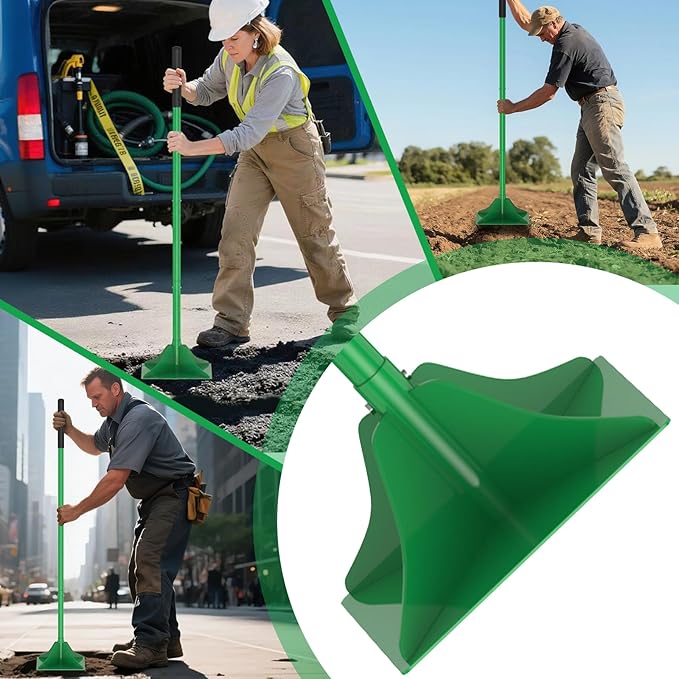 Heavy Duty Tamper Tool 8x8 Inch Steel Plate with 48 Inch Long Handle Hand Soil Compactor for Rammed Earth Construction Garden Landscaping Gravel &amp Dirt Leveling