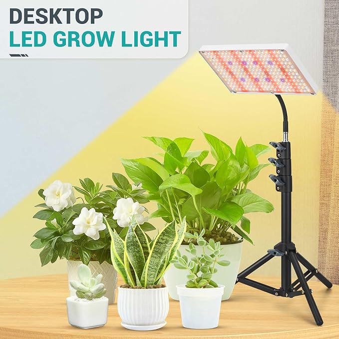 DragonLight Upgrade LED Grow Lights with Stand Full Spectrum Dimmable Grow Light with Remote Control for Greenhouse and Indoor Plant Veg and Flower Growing [Floor Stand]