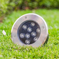 Outdoor Landscape Lights - IP67 Waterproof Ultra-Thin Recessed Spotlight 12V Low Voltage Round Garden Floor Lamp LED (Yellow 12W Warm White 5W)