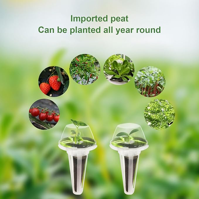 Hydroponic Plant Food Set Hydroponic Pods Kit Indoor Hydroponics Grow Anything Kit for Strawberries Basil Broccoli and More