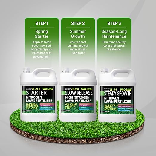 Covington ProLine 18-0-1 NPK Liquid Slow Release Lawn Fertilizer (32oz) – High Nitrogen Lawn Food for All Grass Types – Supports Steady Growth &amp Maintenance – Deep Green Turf Builder Concentrate