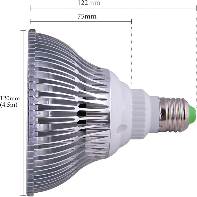 ABI 12W Blue LED PAR38 Grow Light for Aquarium and Plant Growth (450-460nm)