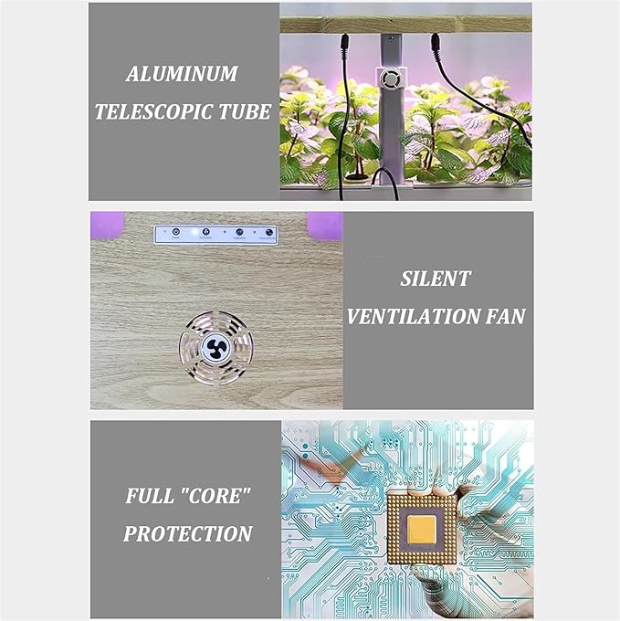 Hydroponics Growing Systems Kit Hydroponics Tower with LED Grow Lightfor Herbs Fruits and Vegetables(StyleC)