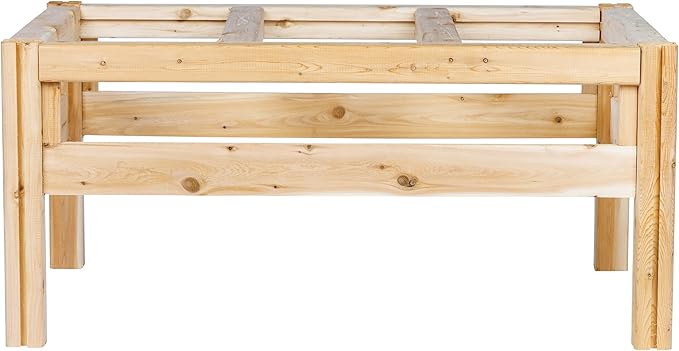 Greenes Fence Six Bucket Elevated Cedar Wood Garden Frame 43 in. x 28 in. x 20 in. - Made in USA with North American Cedar