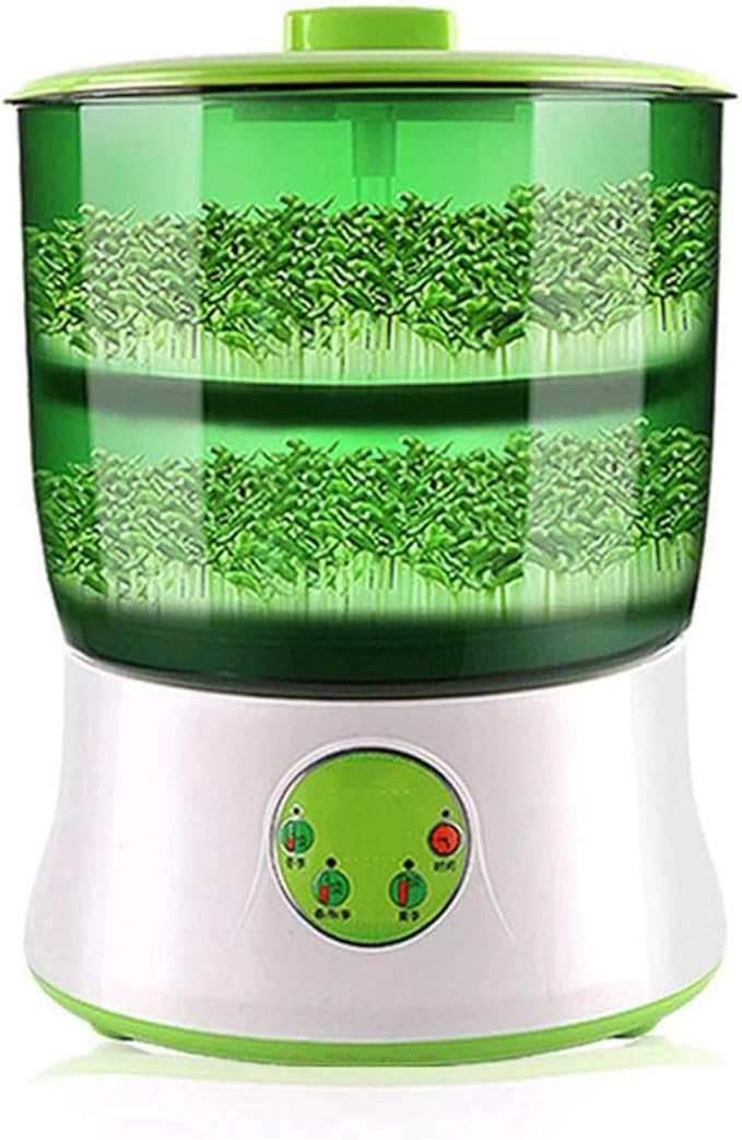 Thermostat Electric Germinator Automatic Watering-Bean Sprouts Machine 2 Layers
