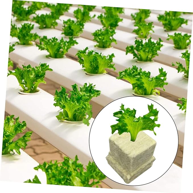 POPETPOP 100pcs Planting Cubes Sprout Grow Cubes Soilless Cultivation Blocks Hydroponics Nutrients Nursery Soil Blocks for Indoor Plants