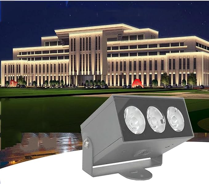 Rotation Spotlight - LED Floodlights IP65 Outdoor Waterproof LED Spotlight Long-Distance LED Beam Light 220V Exterior Building Wall Washer Landscape Lighting(Warm Light9W(AC220V))