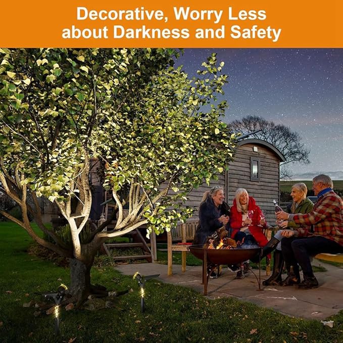 Solar Spot Lights Outdoor WaterproofSolar Spot Lights Landscape Lighting for OutsideSolar Spotlights Wall Lights2Pack