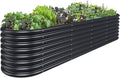 FRIZIONE 8FT(L)×2FT(W)×2FT(H) Raised Garden Bed Outdoor 9 in 1 Adjustable Raised Garden Beds for Flower Raised Planter Box Outdoor for Herb Vegetable-Gray
