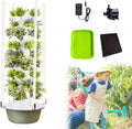 Hydroponic Growing Tower with Tank Hydroponic Tower Indoor Hydroponics Growing System Vegetables Vertical Planter Tower Garden Kit 5/7/9 Layers 20/28/36 Holes 9Layer