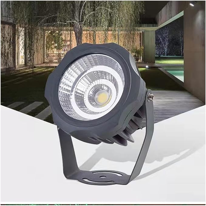 LED Beam Spotlight - COB Round Tree Light IP65 Waterproof Adjustable Angle LED Floodlight Long Range Spotlight Suitable for Wall Advertising Building Signs Lawn Landscape Lights(Warm Light30w) (W