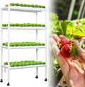 4 Layers 108 Plant Sites Hydroponic Growing System Home Indoor Planting Kit with Water Pump Pump Timer &amp Pulley Foot Hydroponic Grow Kit for Leafy Vegetables-//