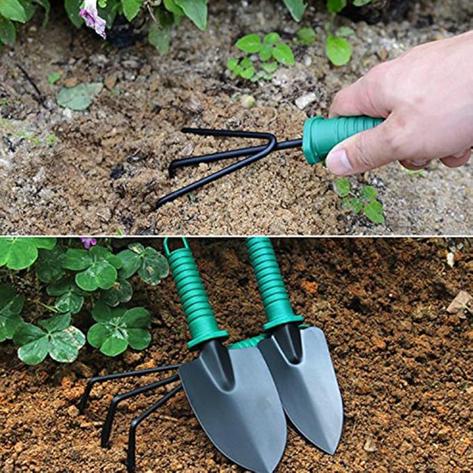 5 of Set Garden Tools SetGardening Tools Gardening Gifts Tool Set with Garden Trowel Pruners and MoreVegetable Herb Garden Hand Tools with Storage Box (Green)