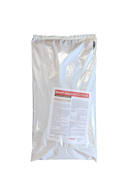 Greenway Biotech Inc. Chelated Iron EDTA 13% Fertilizer - 100% Water Soluble Micronutrient for Plants Lawns Hydroponics - Corrects Iron Chlorosis &amp Yellow Leaves - Made in USA - 25 Pounds