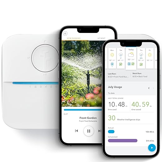 Rachio WiFi Smart Sprinkler Controller (16-Zone Irrigation Remote Control) – App-Based Scheduling Local Weather Intelligence Rain Skips Easy DIY Install