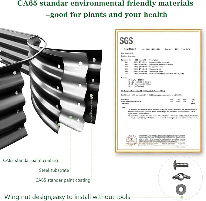 Raised Garden Bed 4x2x1ft Large Size Outdoor Raised Bed Metal Raised Planter Bed for Vegetables Flowers Herbs
