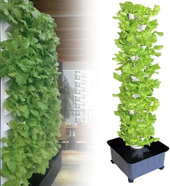 Hydroponic Growing 15-Layer 45-Hole hydroponic Tower Set hydroponic Planting Torre de Cultivo Vertical aeropónico de Torre de jardín para Hierbas