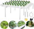 Hydroponic Tower Growing Sytem Hydroponics Growing System Garden Kit Farm Equipment PVC Pipe Vertical Hydroponics Grow System Family Greenhouse Planter(Bianco 72 Double Flat)