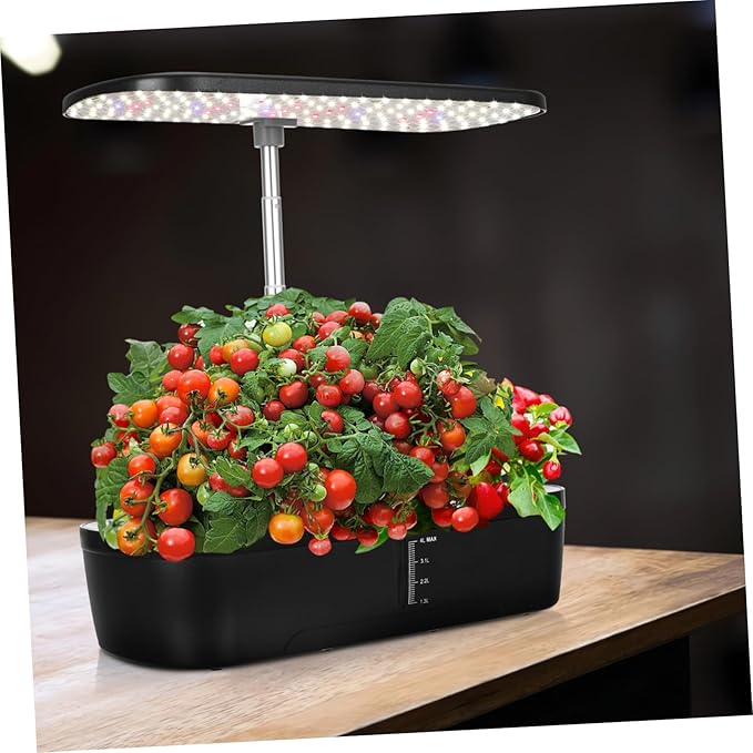 1Set Indoor Hydroponics Growing System Kit with LED Multi Porous Design for Easy Vegetable Germination Automatic Watering and Fertilization Space Saving