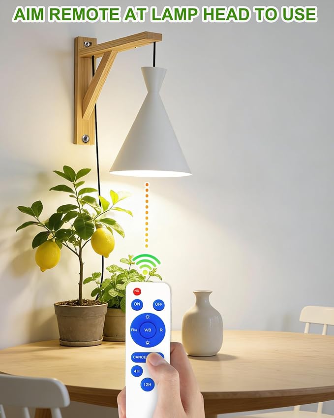 Arikashi Hanging Grow Light LED Growing Light Full Spectrum for Indoor Plants4/8/12H Timer Height Adjustable Grow Lamp for Large Plants