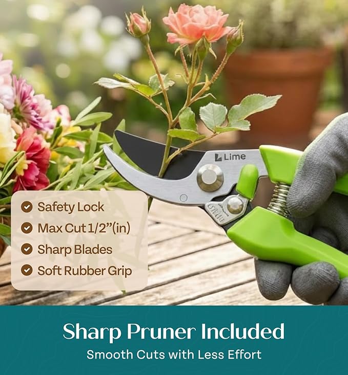 Heavy Duty Gardening Tools with Potting Mat- Gardening Gifts for Women Men Mom Dad - Durable Ergonomic Garden Tools Set