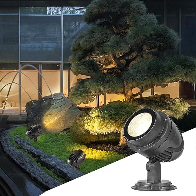LED Floodlights - IP65 Outdoor Waterproof Spotlights 220V COB Tree Illumination Landscape Lamps Spotlight Led Beam Light for Garden Villa Courtyard Lawn Lighting(Warm Light20w)