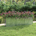Galvanized Steel Raised Garden Bed 94.5x15.7x30.3 inch Silver Metal Planter for Outdoor Plants Rectangular Garden Bed for Vegetables Herbs Flowers Durable Outdoor Planter Box