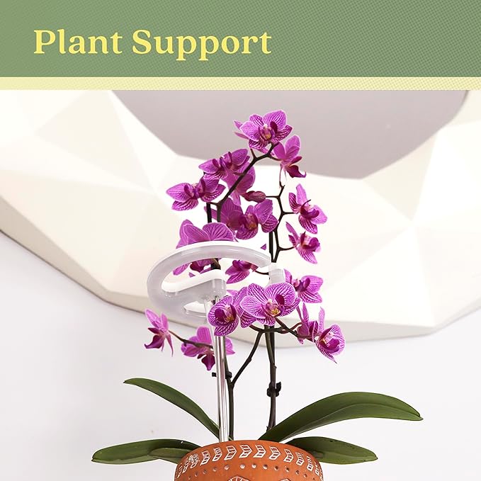 Halo 360 LED Plant Light for Indoor Plants Succulents Orchids Dimmable Adjustable Stand &amp Stake w/USB Adapter &amp Timer 2 Pack