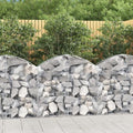 Gabion Basket Silver Galvanized Iron Rectangular Medium 39.4x39.4x11.8in Durable Outdoor Planter for Garden Beds Noise Reduction