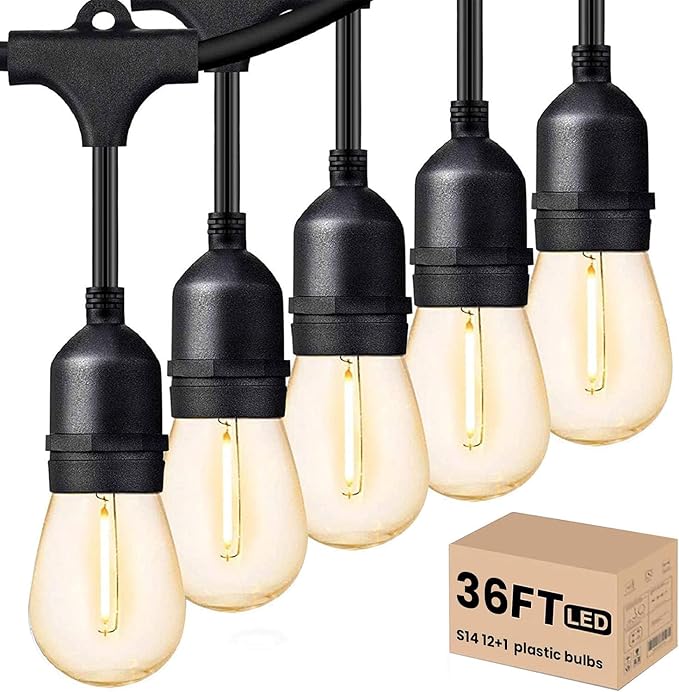 Svater 6 Pack Low Voltage Landscape Lighting Outdoor + Outdoor Led String Lights 36 FT